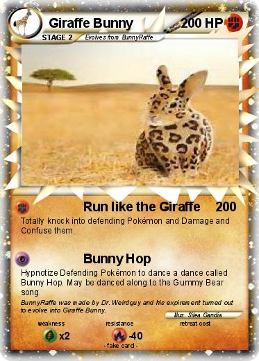 Pokemon Giraffe Bunny