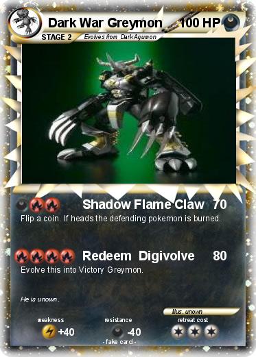 Pokemon Dark War Greymon