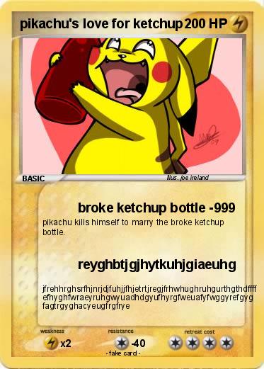 Pokemon pikachu's love for ketchup