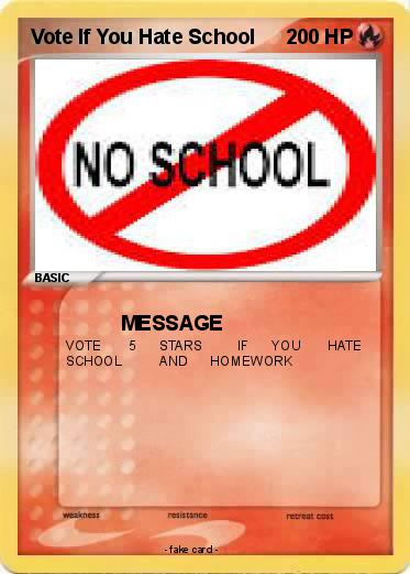Pokemon Vote If You Hate School