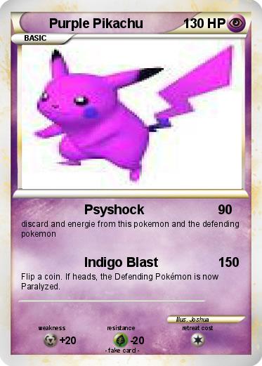 Pokemon Purple Pikachu