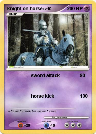 Pokemon knight on horse