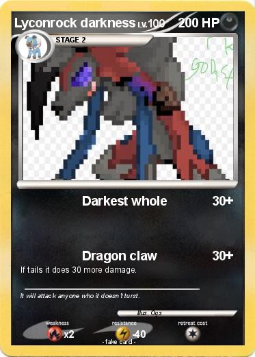 Pokemon Lyconrock darkness