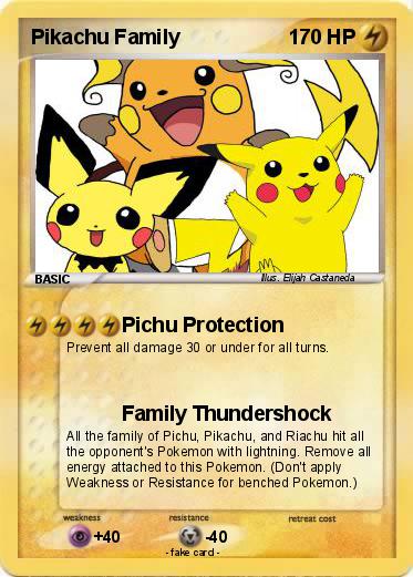 Pokemon Pikachu Family