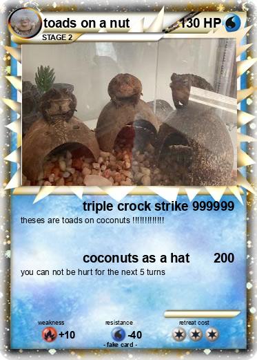 Pokemon toads on a nut