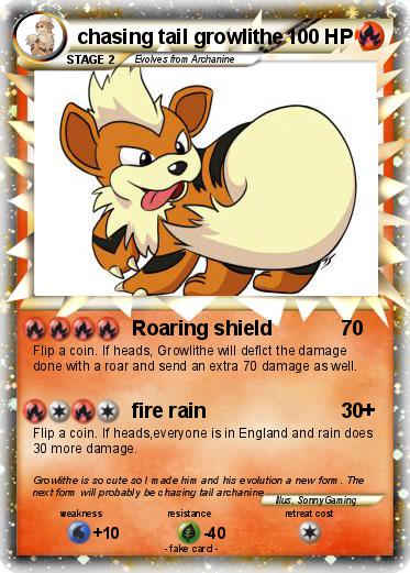 Pokemon chasing tail growlithe