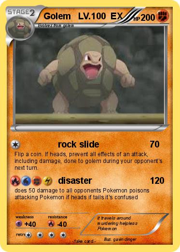Pokemon Golem   LV.100  EX