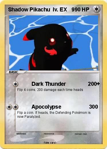 Pokemon Shadow Pikachu  lv. EX   9