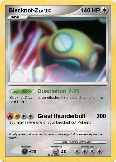Pokemon Blecknot-Z