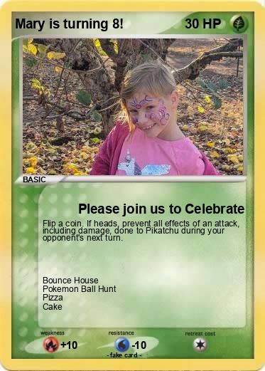 Pokemon Mary is turning 8!