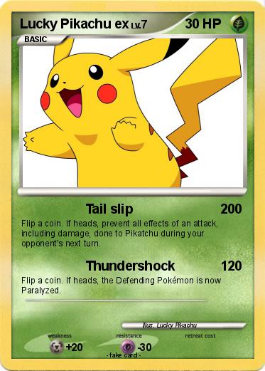 Pokemon Lucky Pikachu ex