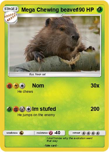 Pokemon Mega Chewing beaver