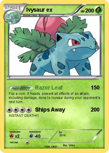 Pokemon Ivysaur ex