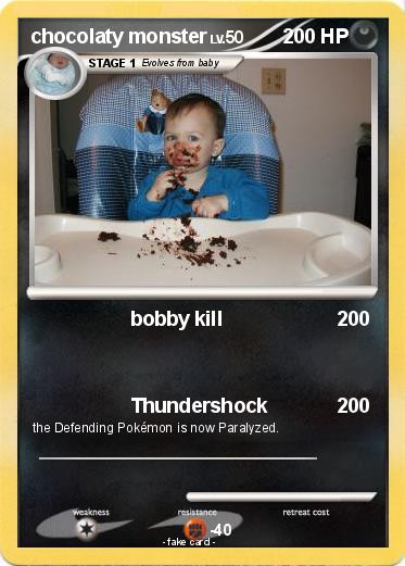 Pokemon chocolaty monster