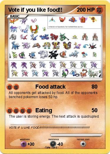 Pokemon Vote if you like food!!