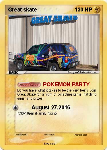 Pokemon Great skate