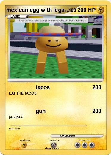 Pokemon mexican egg with legs