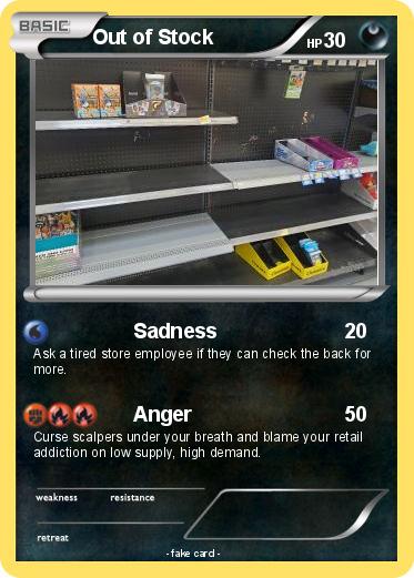 Pokemon Out of Stock
