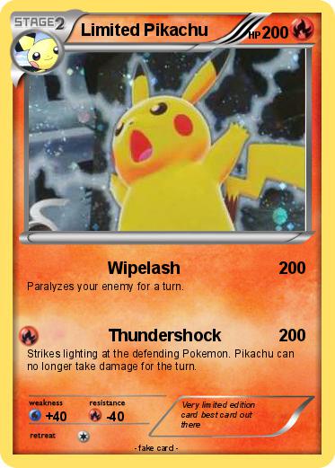 Pokemon Limited Pikachu