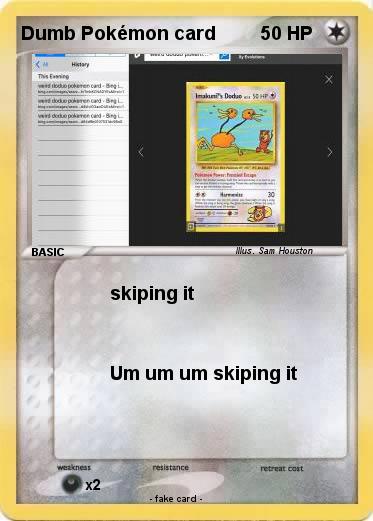Pokemon Dumb Pokémon card