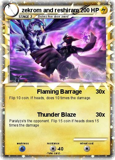 Pokemon zekrom and reshiram