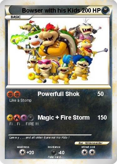 Pokemon Bowser with his Kids