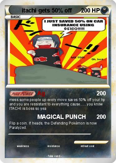 Pokemon itachi gets 50% off