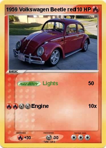 Pokemon 1959 Volkswagen Beetle red