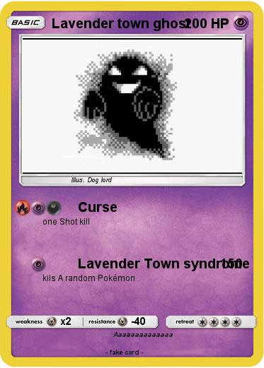 Pokemon Lavender town ghost