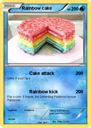 Pokemon Rainbow cake