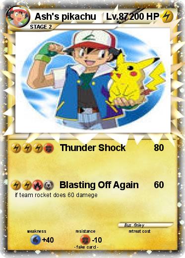 Pokemon Ash's pikachu    Lv.87