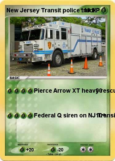 Pokemon New Jersey Transit police truck