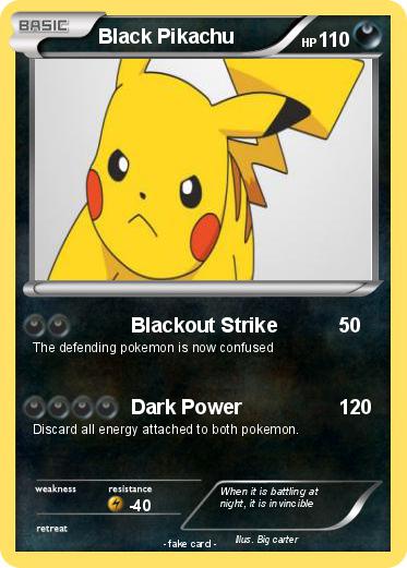 Pokemon Black Pikachu