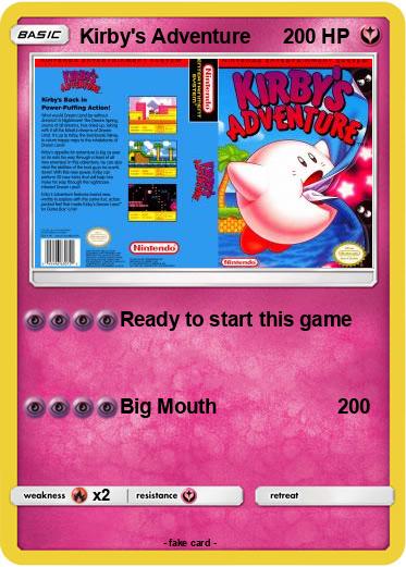 Pokemon Kirby's Adventure Pokemon Kirby's Adventure