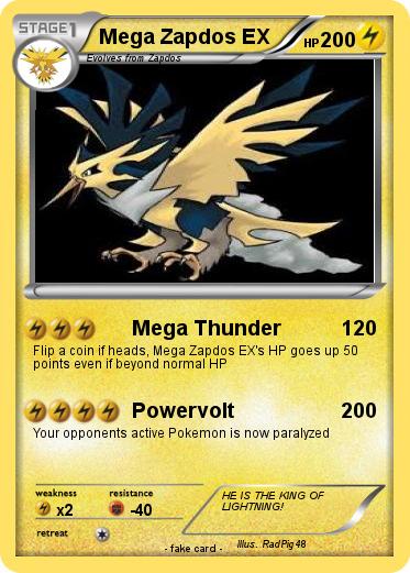 Pokemon Mega Zapdos EX