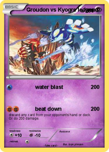 Pokemon Groudon vs Kyogre ledgend