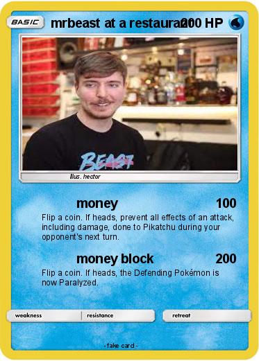 Pokemon mrbeast at a restaurant