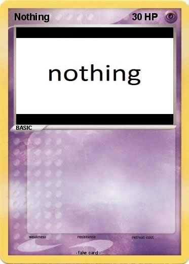 Pokemon Nothing