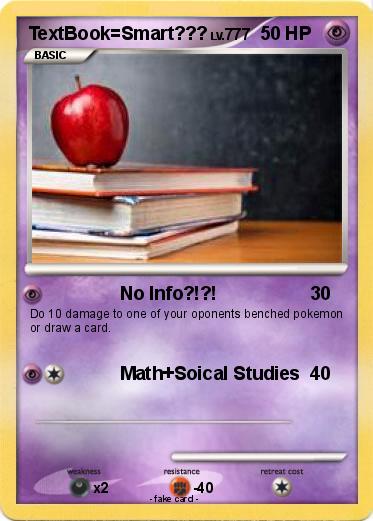 Pokemon TextBook=Smart???