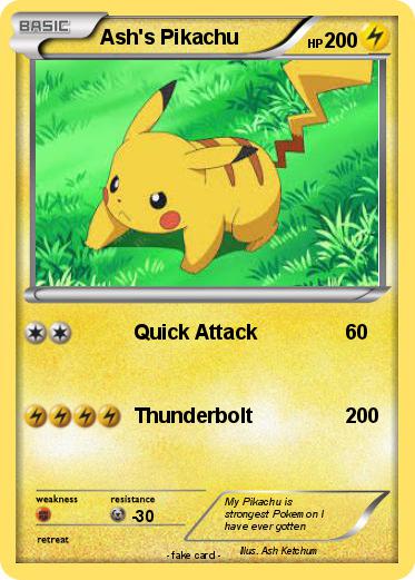 Pokemon Ash's Pikachu