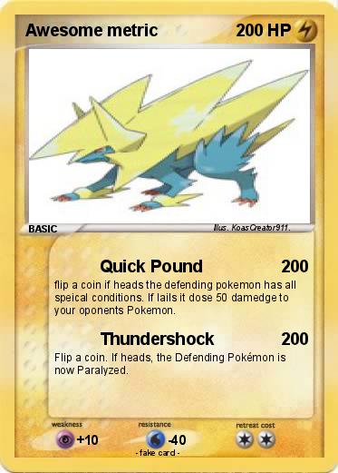Pokemon Awesome metric