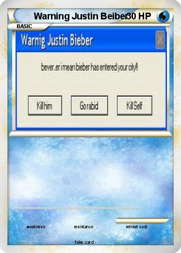 Pokemon Warning Justin Beiber