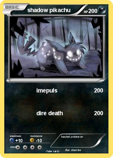 Pokemon shadow pikachu
