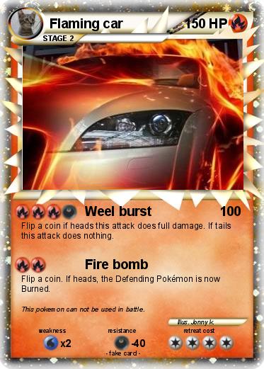 Pokemon Flaming car