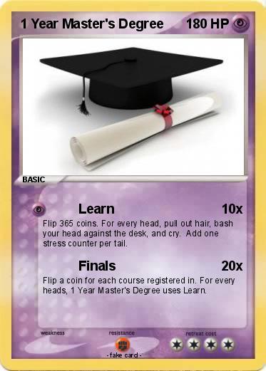 Pokemon 1 Year Master's Degree