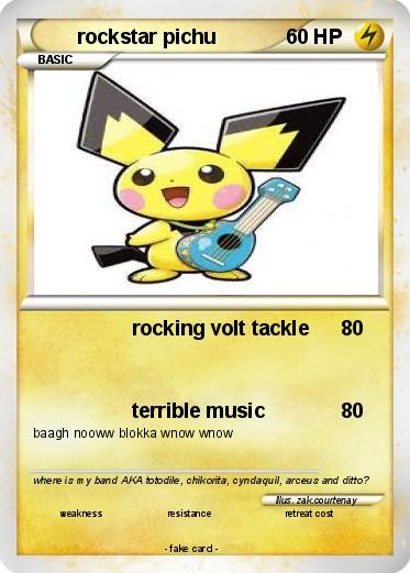 Pokemon rockstar pichu
