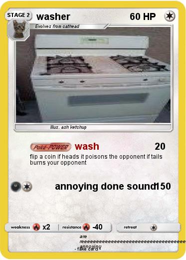 Pokemon washer