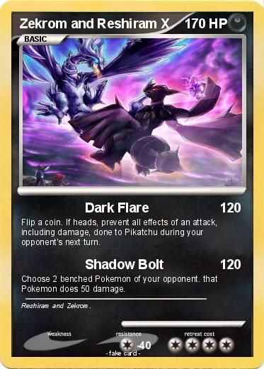 Pokemon Zekrom and Reshiram X