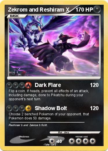 Pokemon Zekrom and Reshiram X