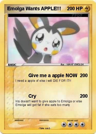 Pokemon Emolga Wants APPLE!!!